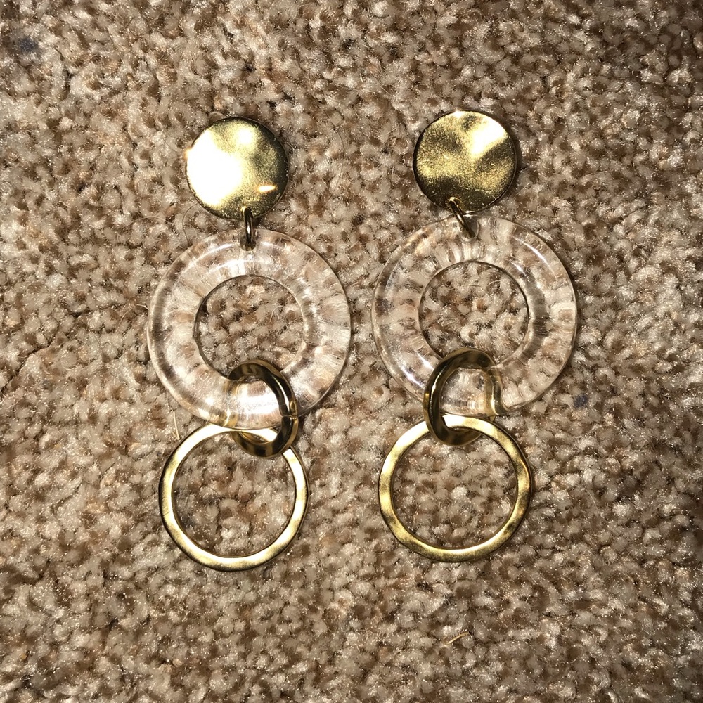 J. Crew gold hoop earrings. Stud earrings.